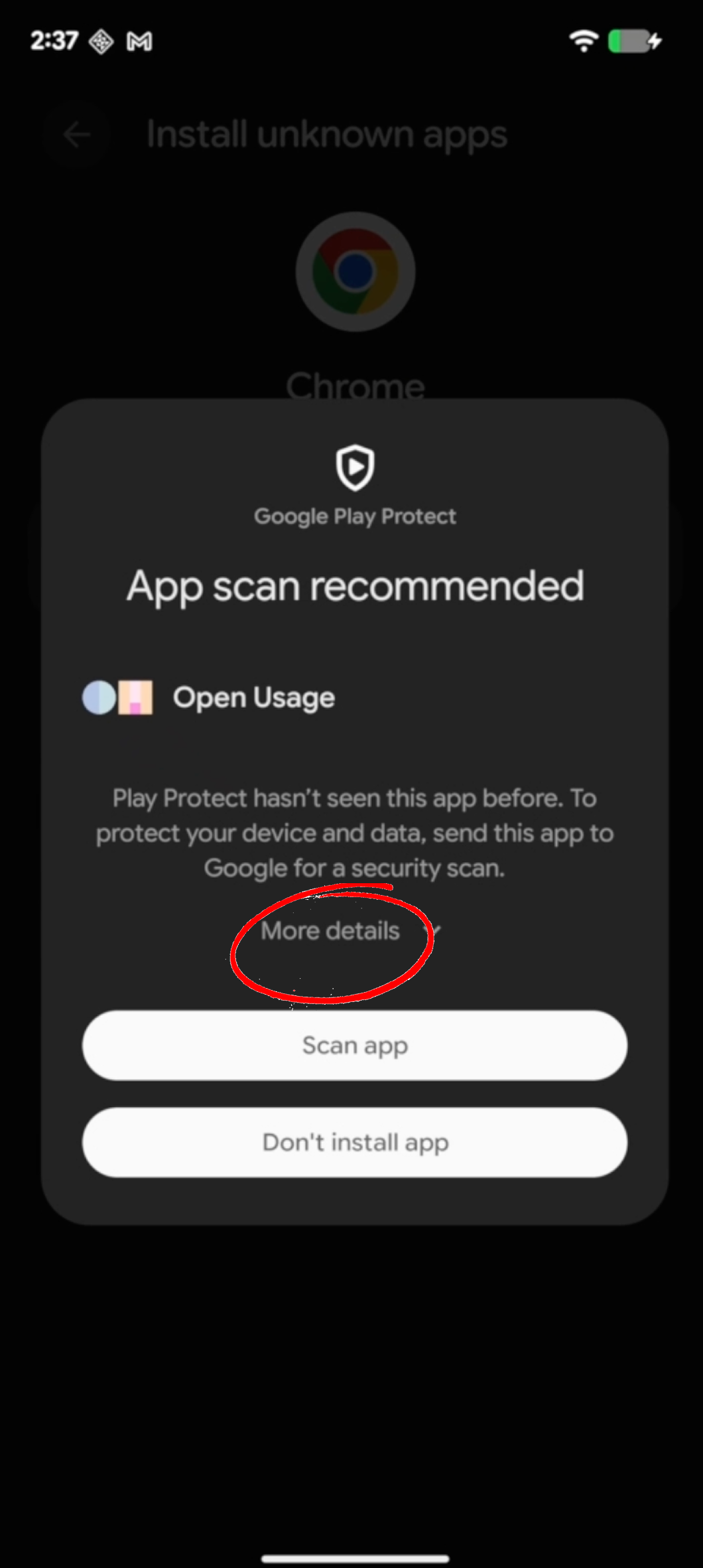 Scan option 1