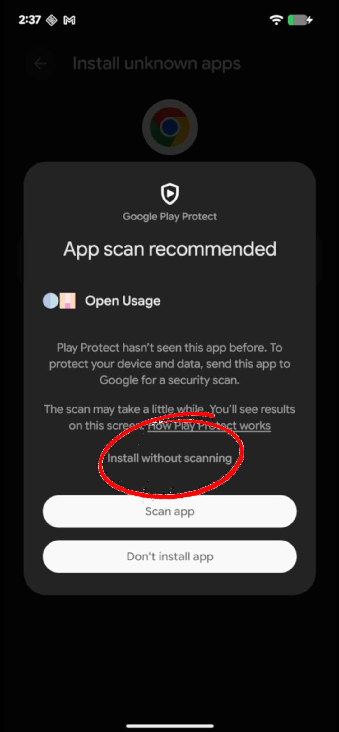 Scan option 2